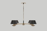 Shown in Heirloom Finish with Blackened Pewter accents and matching shades