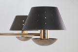 Shown in Heirloom Finish with Blackened Pewter accents and matching shades