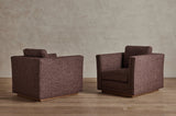 Shown in Libeco Merlot Boucle and Natural Oak plinth
