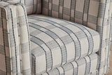 Shown in Customer's Own Material (Schumacher Elko Plaid) and Natural Oak plinth
