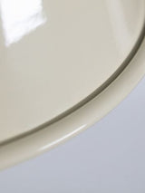 Shown in Blackened Steel finish with small RAL 1015 Light Ivory shades and matching interior