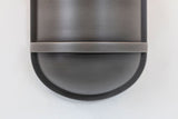 Shown in Blackened Pewter with White Linen Shades