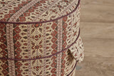 Shown in Small (17 in) in Customer's Own Material (Jasper Jammu in Rust with Merlot Libeco Stonewashed Linen contrast welt)
