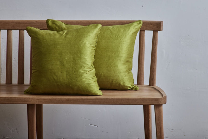 Nickey Kehoe Silk Pillow, Spring Green - Nickey Kehoe