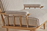 Shown in Customer's Own Material (Guy Goodfellow Olive Sacking in Cocoa) and Natural Oak