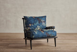 Shown in Customer's Own Material (Dedar’s Schwarzwald in Bleu Nuit) and Ebony