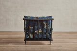 Shown in Customer's Own Material (Dedar’s Schwarzwald in Bleu Nuit) and Ebony