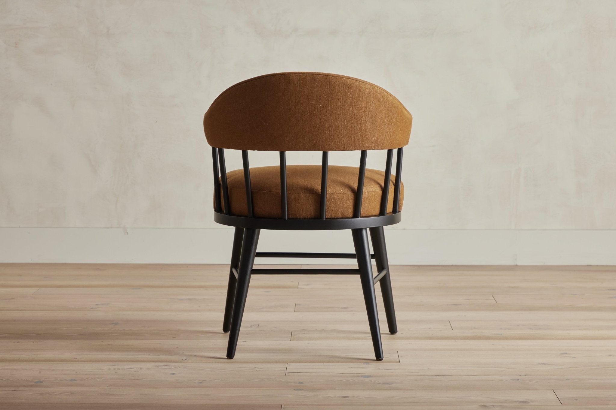 Shown in Customer's Own Material Walnut Twill and Ebony