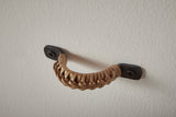 Nickey Kehoe Square Forged Iron Drawer Pull with Braided Bamboo - Nickey Kehoe