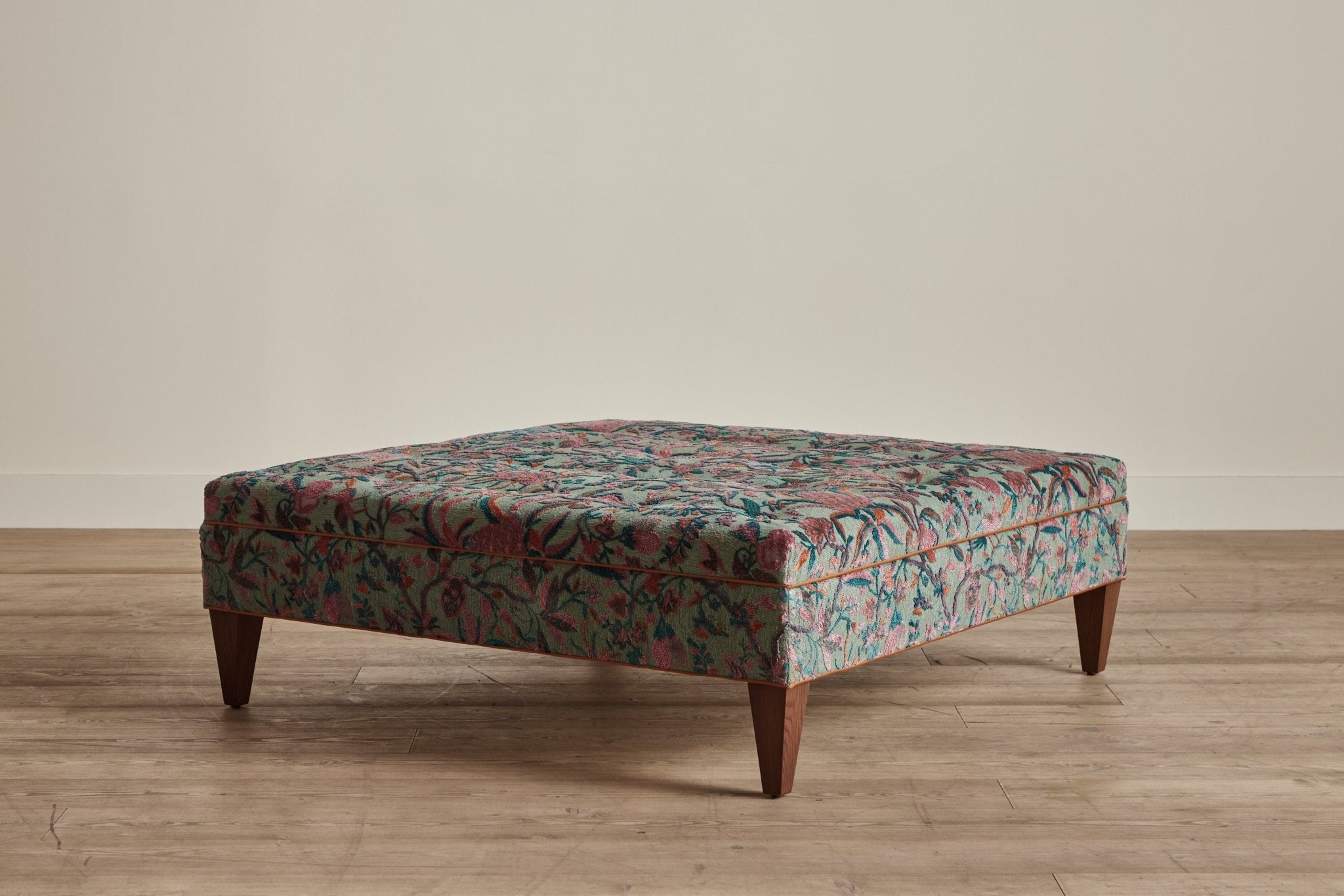 Shown in Customer's Own Material (Pierre Frey Braquenie Alizon Canard) with Saddle