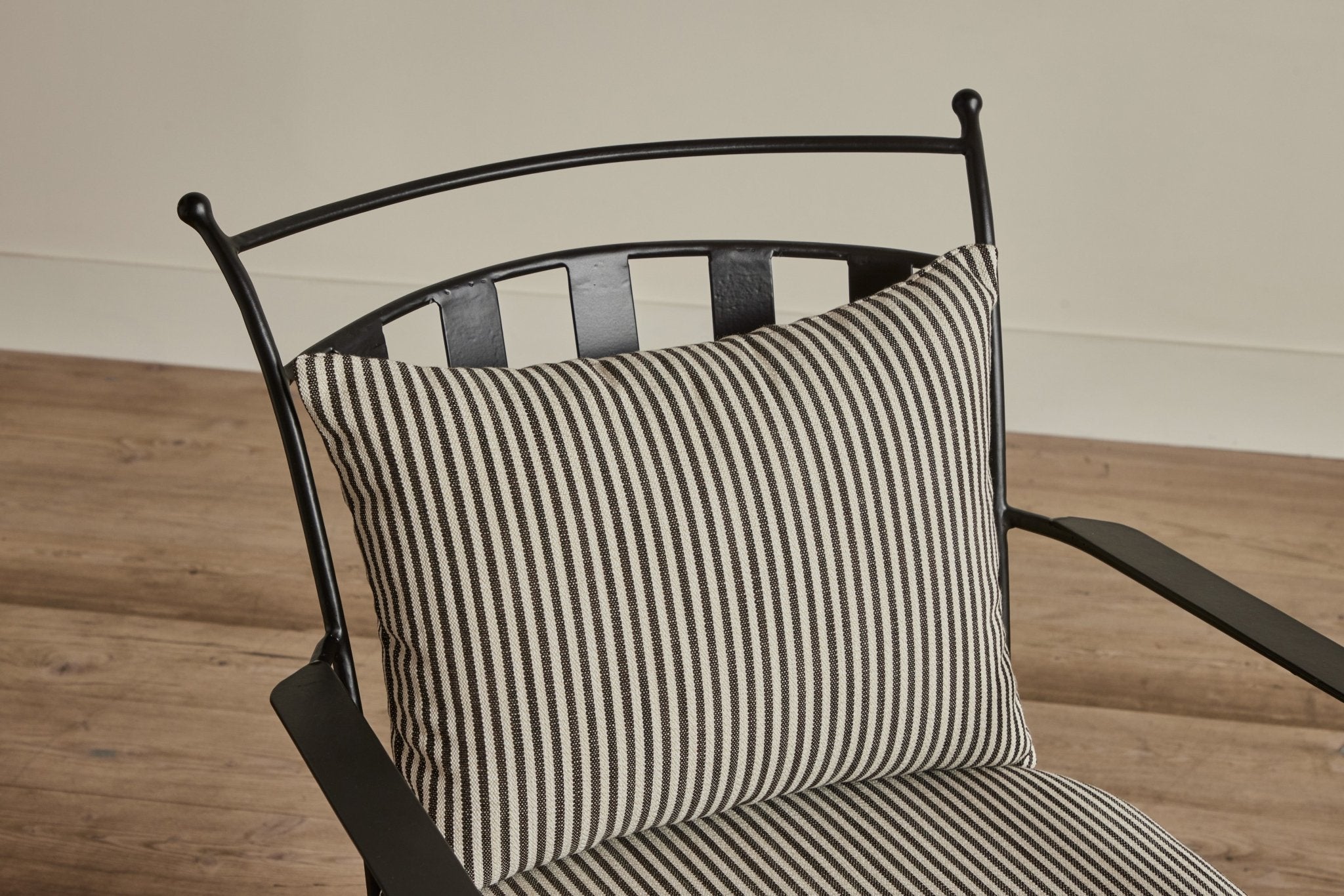 Shown in Perennials Tatton Stripe in Basalt