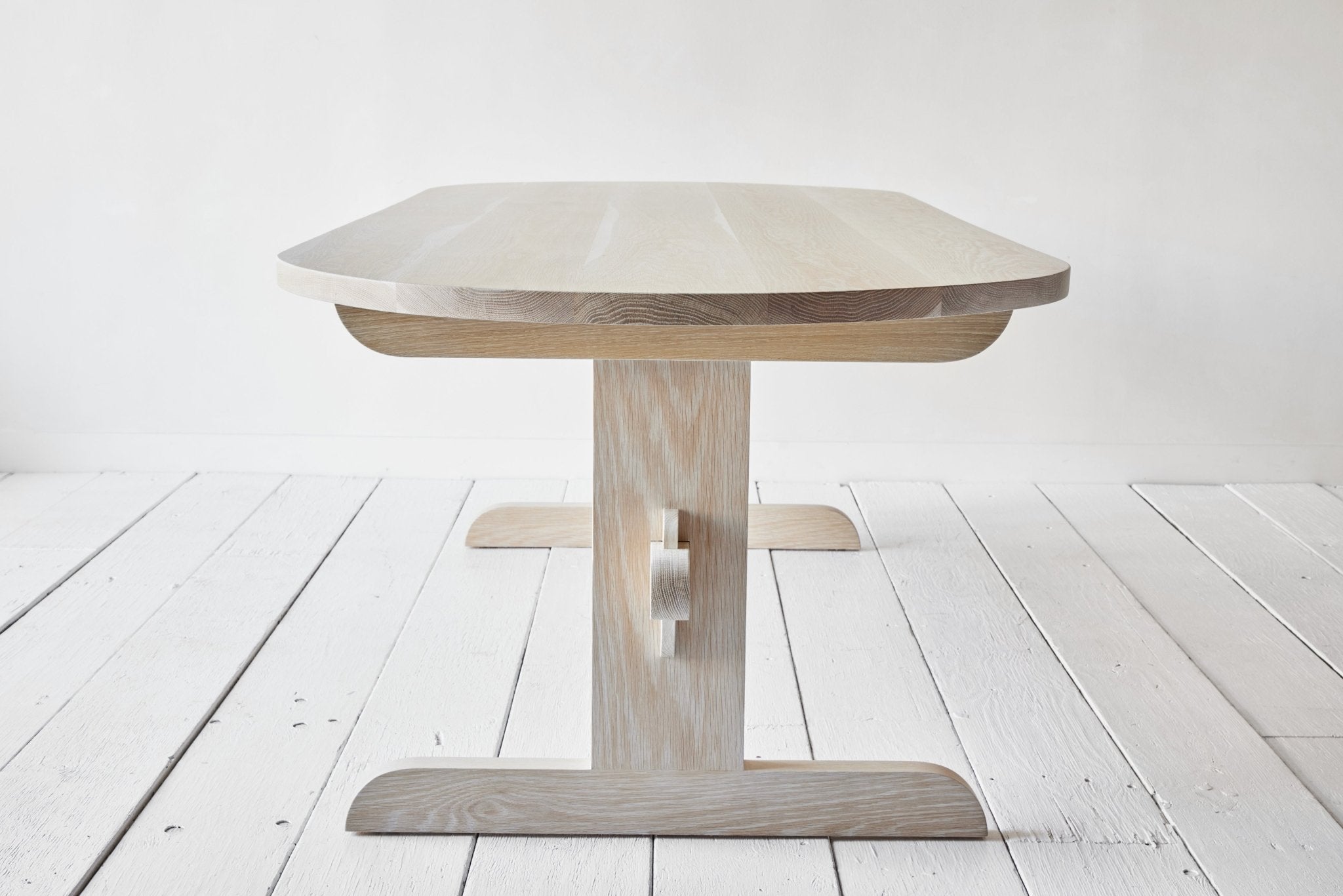 Another close-up of the table top showing the wood grain and finish.