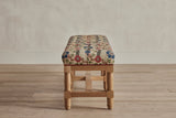 Shown in Natural Oak and Customer's Own Material (Decors Barbares Jardin Couranien Pink with Howe Poppy Leather Piping)