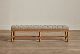 Shown in Natural Oak and Customer's Own Material (Libeco Stonewash Putty)