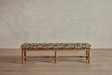 Shown in Natural Oak and Customer's Own Material (Decors Barbares Jardin Couranien Pink with Howe Poppy Leather Piping)
