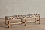 Shown in Natural Oak and Customer's Own Material (Decors Barbares Jardin Couranien Pink with Howe Poppy Leather Piping)