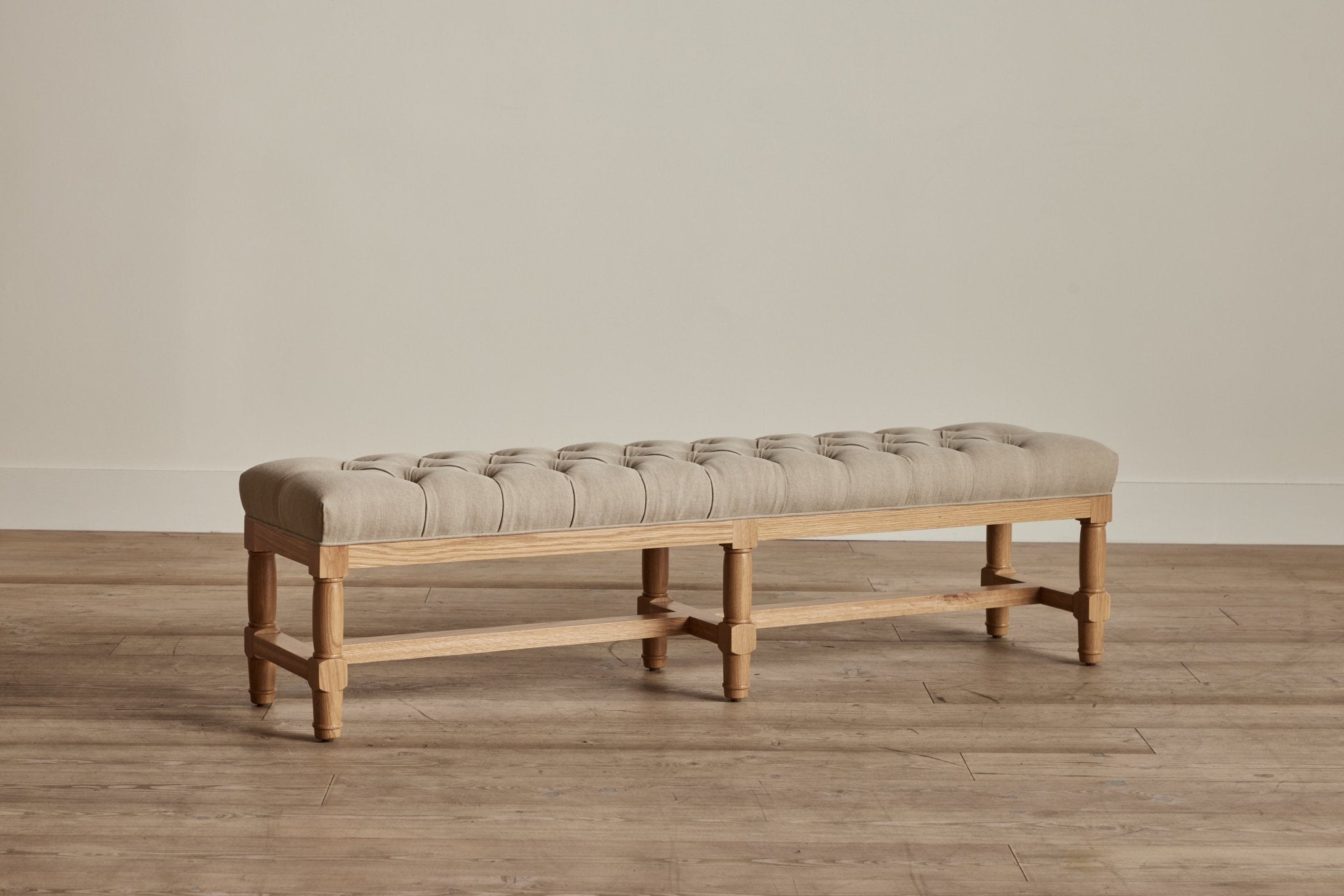 Shown in Natural Oak and Customer's Own Material (Libeco Stonewash Putty)