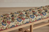 Shown in Natural Oak and Customer's Own Material (Decors Barbares Jardin Couranien Pink with Howe Poppy Leather Piping)