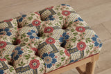 Shown in Natural Oak and Customer's Own Material (Decors Barbares Jardin Couranien Pink with Howe Poppy Leather Piping)