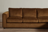 Shown in Nickey Kehoe Holland & Sherry Tempo Bronze Corduroy and Dark Oak, right-facing