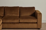 Shown in Nickey Kehoe Holland & Sherry Tempo Bronze Corduroy and Dark Oak, right-facing