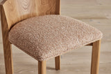 Shown in Libeco Apricot Boucle and Natural Oak