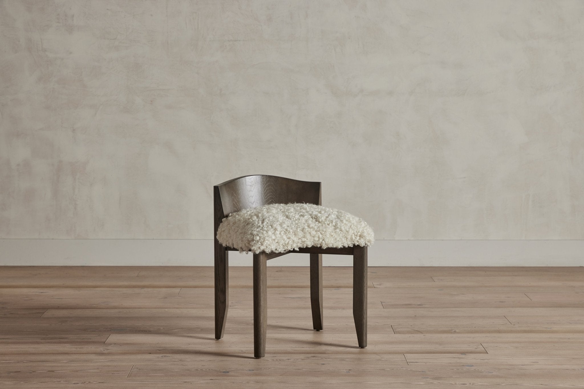 Shown in Howe Shearling (natural materials and hair length, curl, tonality is unique to each) and Smoked