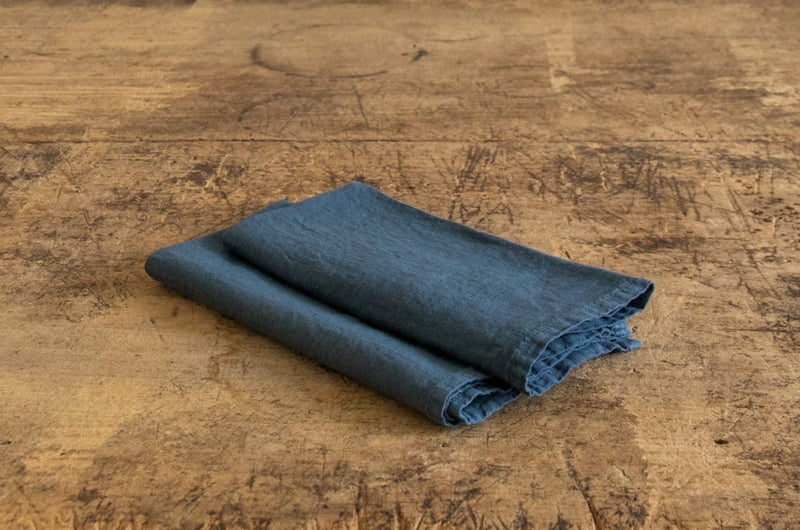 Once Milano Linen Napkins, Blue - Nickey Kehoe