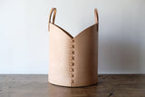 Otis Ingrams, Leather Log Basket in Russet - Nickey Kehoe