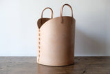 Otis Ingrams, Leather Log Basket in Russet - Nickey Kehoe