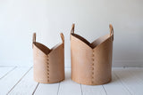 Otis Ingrams, Leather Log Basket in Russet - Nickey Kehoe