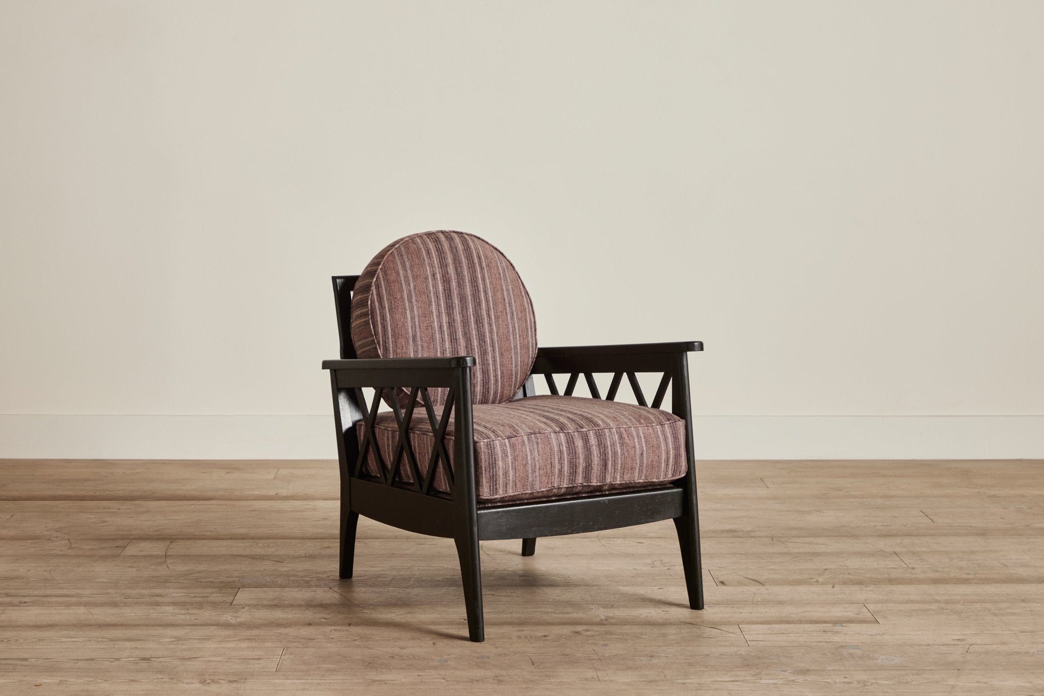 Pair of Lattice Wood Armchairs (LA) - Nickey Kehoe