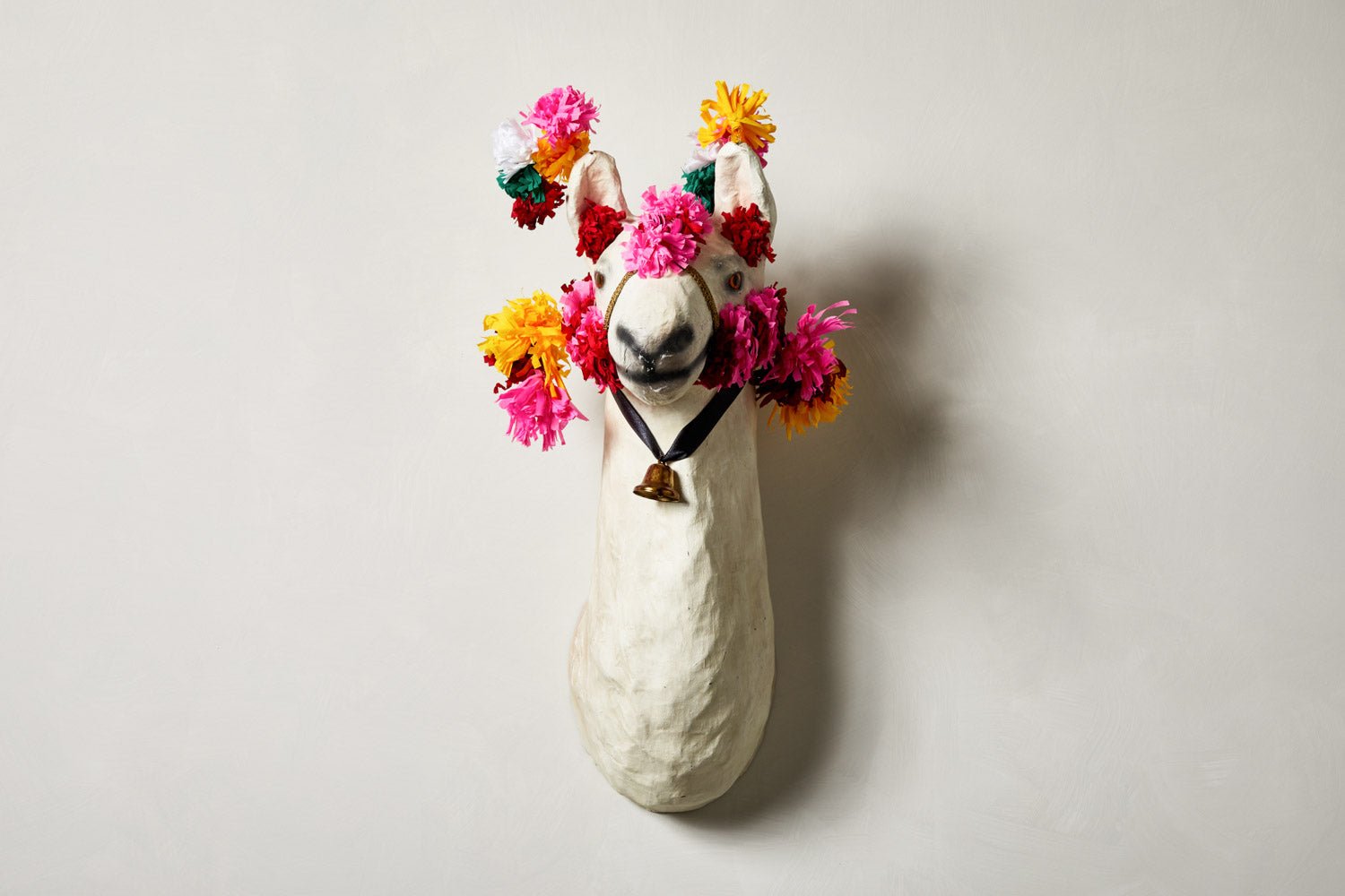 Paper Mâché Taxidermy, Baby Pom Llama - Nickey Kehoe