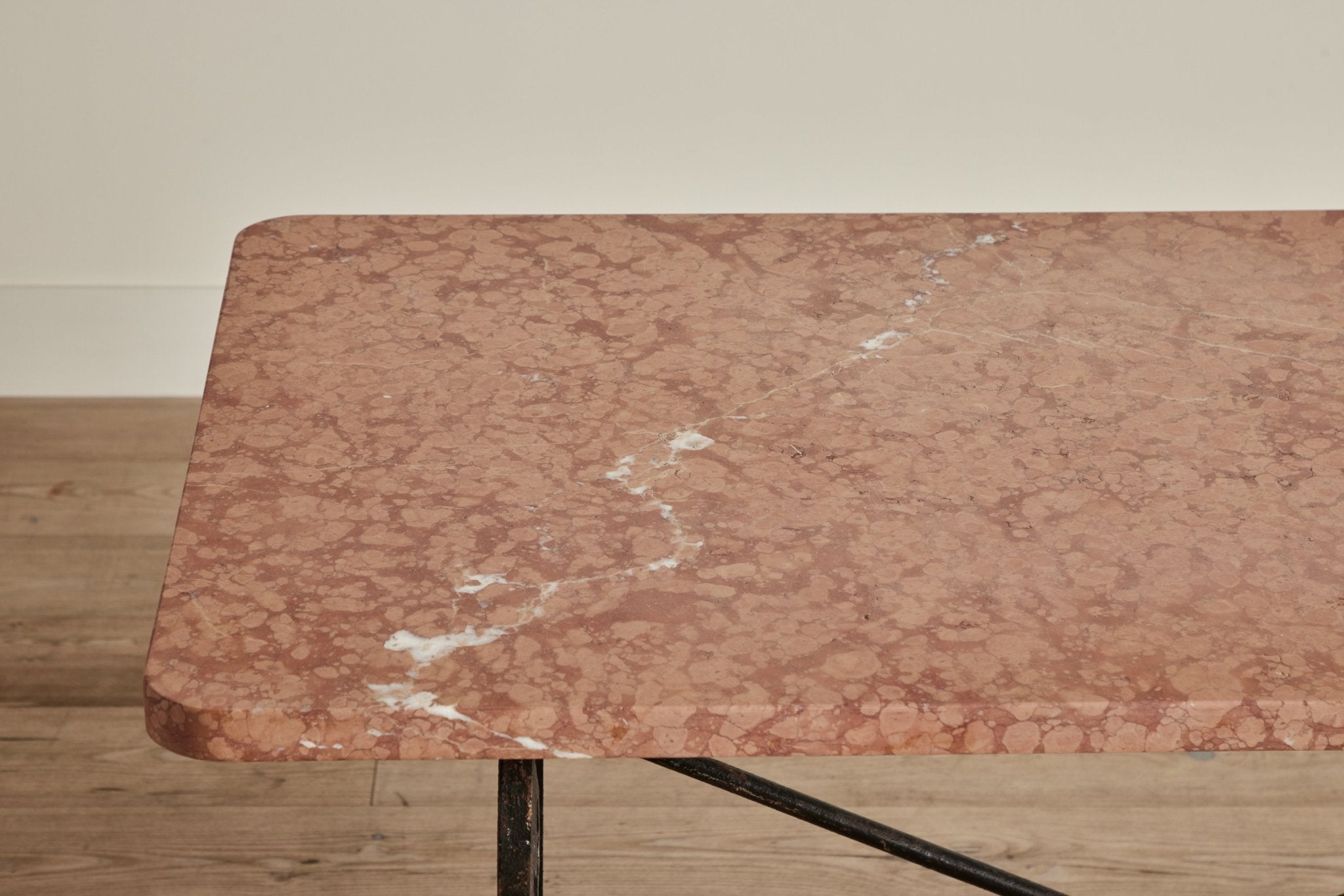 Pink Marble & Iron Table (LA) - Nickey Kehoe