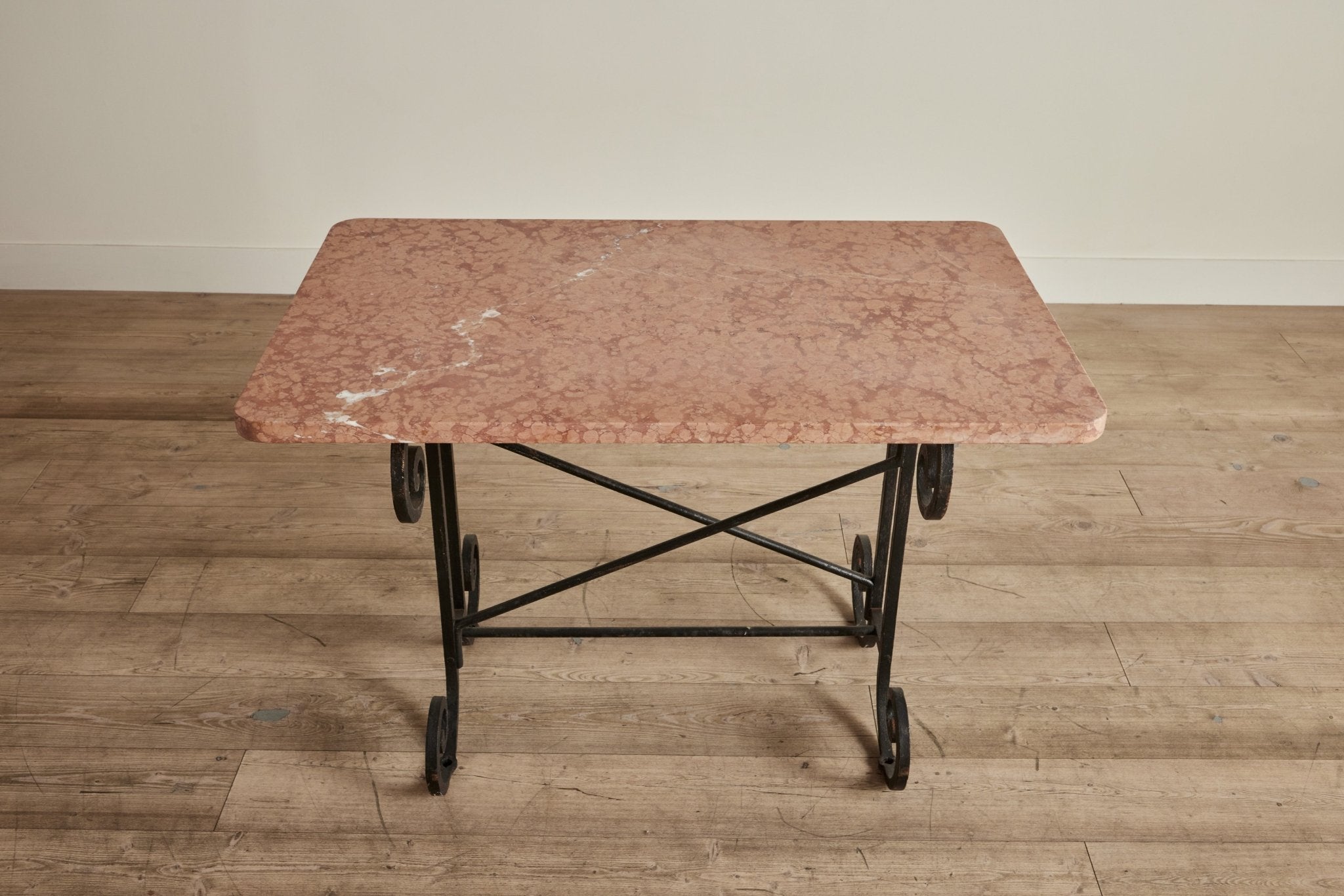 Pink Marble & Iron Table (LA) - Nickey Kehoe