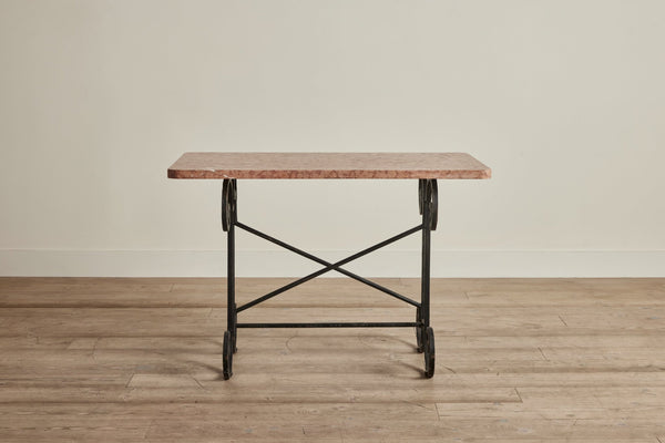 Pink Marble & Iron Table (LA) - Nickey Kehoe