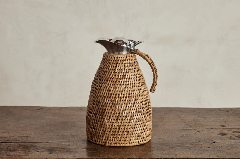 Rattan Wrapped Thermos Carafe - Nickey Kehoe