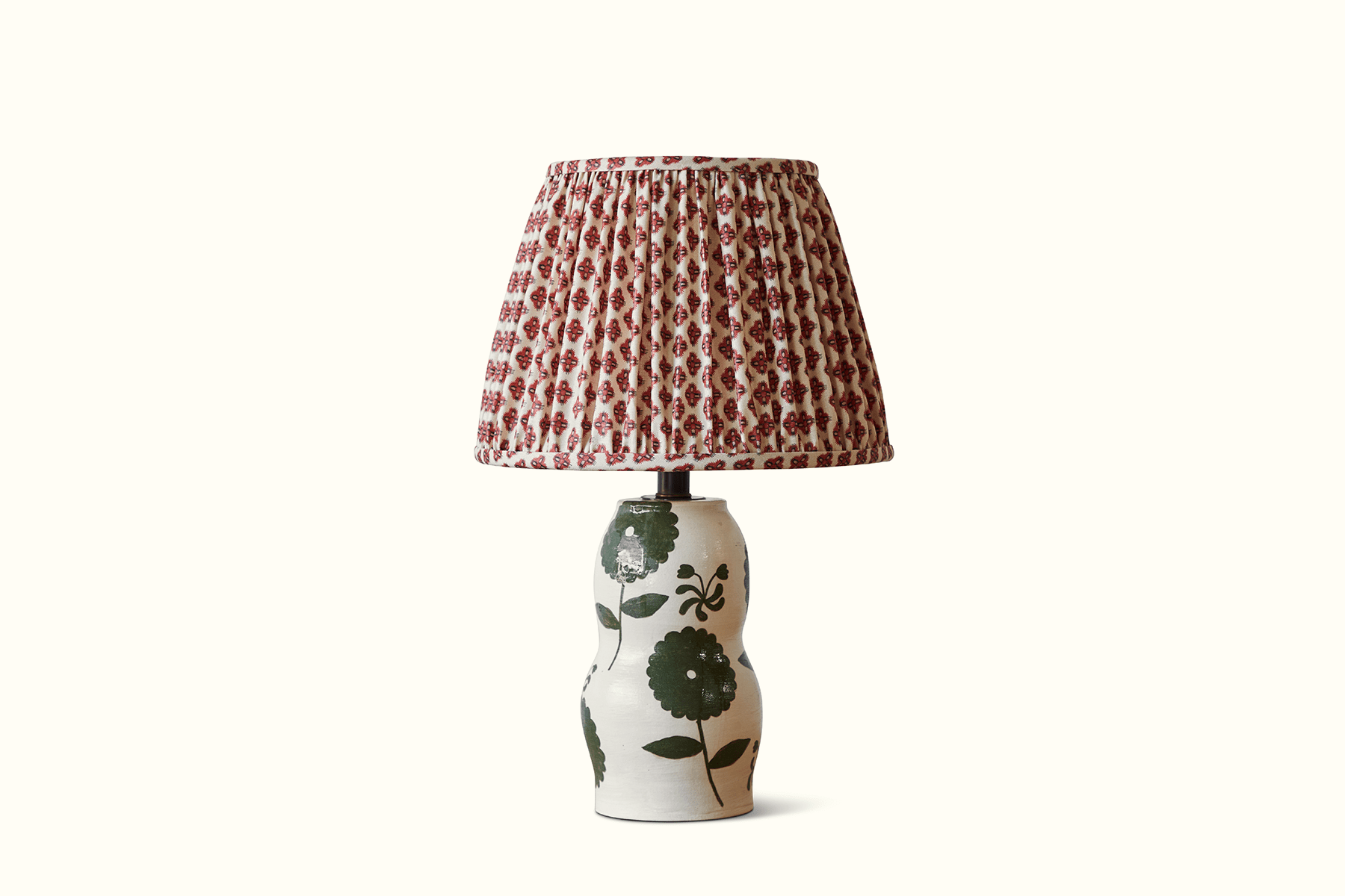 Green Floral Table Lamp