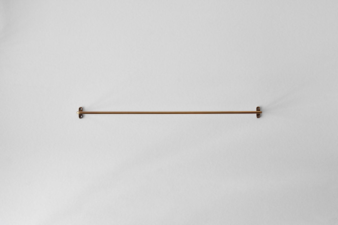 Rustic Brass Towel Bar - Nickey Kehoe