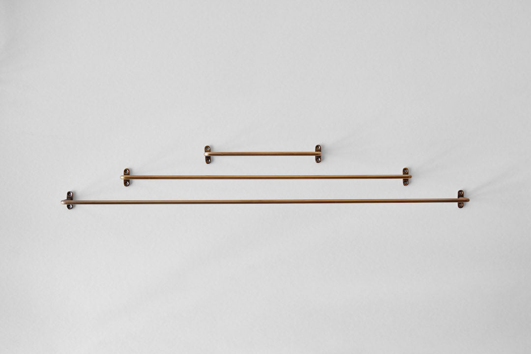 Rustic Brass Towel Bar - Nickey Kehoe