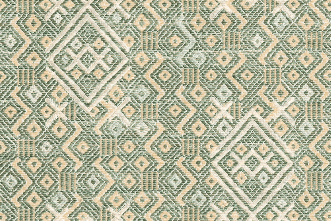 Susan Deliss, Criss Cross in Sage/Aqua/Sand - Nickey Kehoe