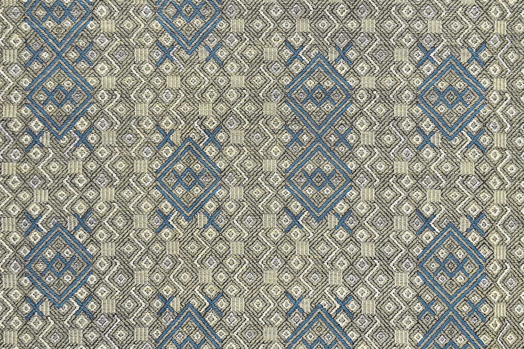 Susan Deliss, Criss Cross Weave in Teal/Moss/Stone - Nickey Kehoe