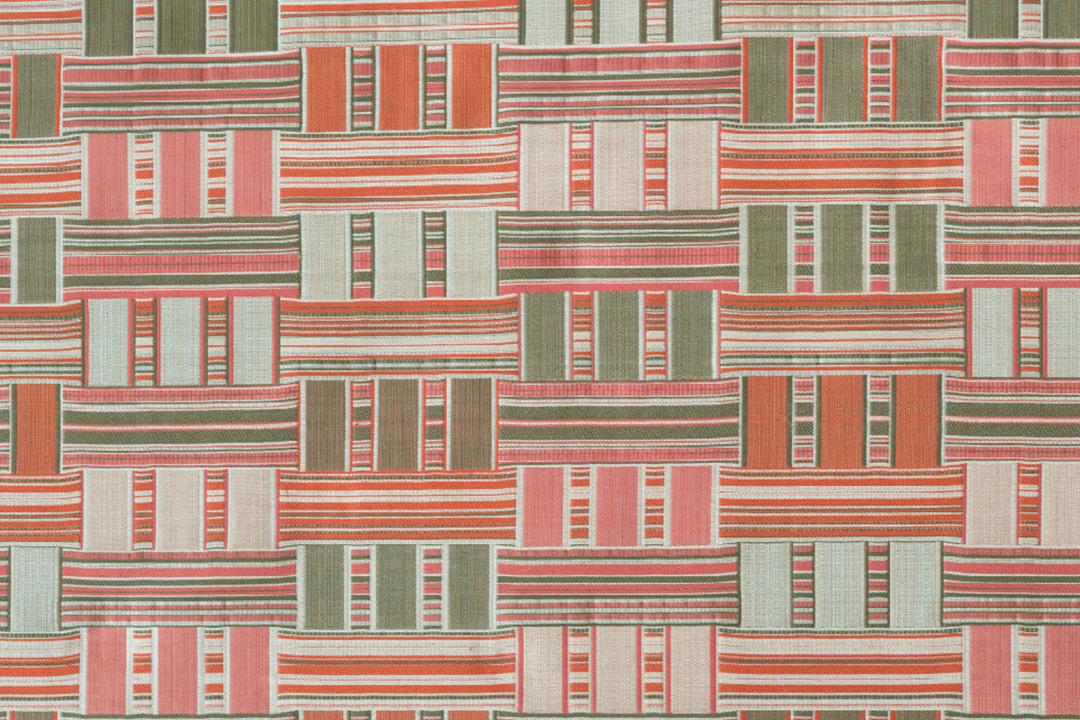 Susan Deliss Fabric, Demetra in Olive & Terracotta - Nickey Kehoe
