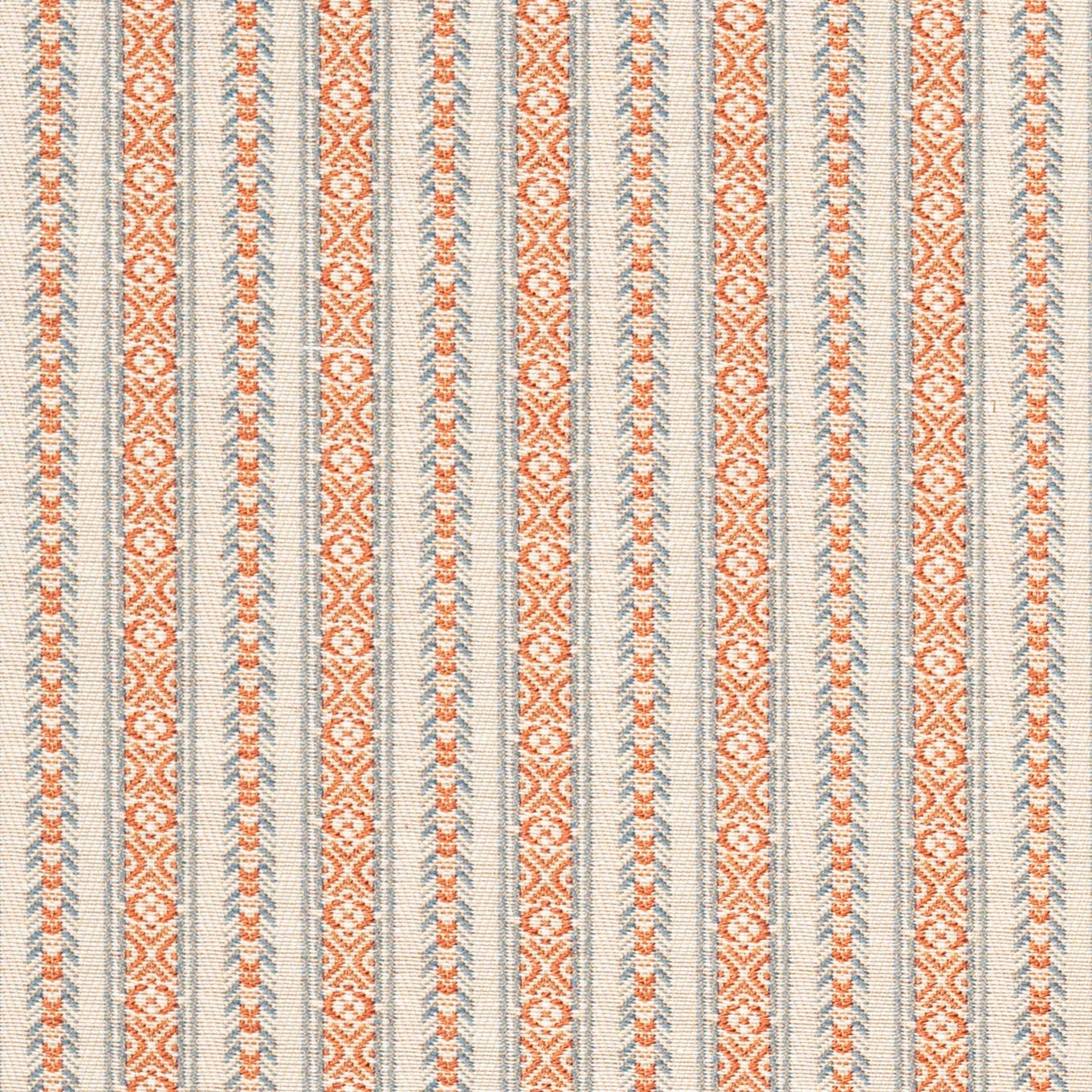 Susan Deliss, Ticking in Burnt Orange/Swedish Blue - Nickey Kehoe