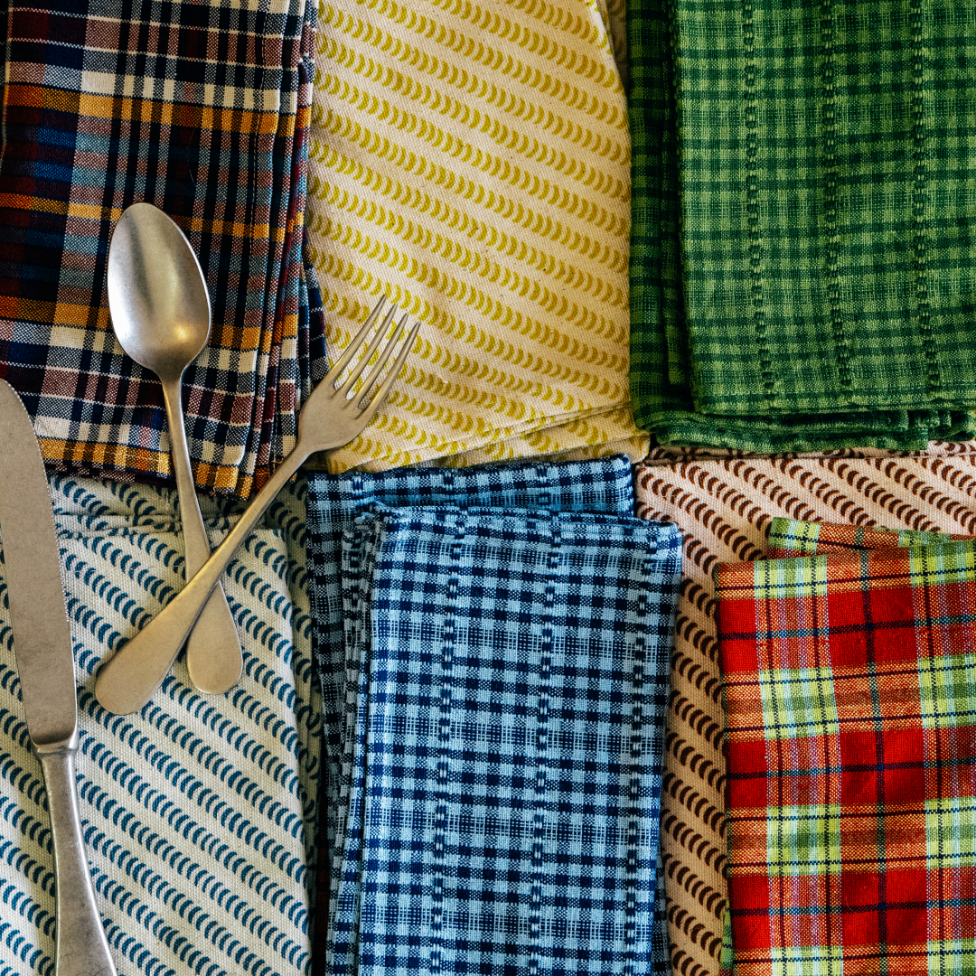 Heather Taylor Home, Set of 4 Patrician Plaid Napkins