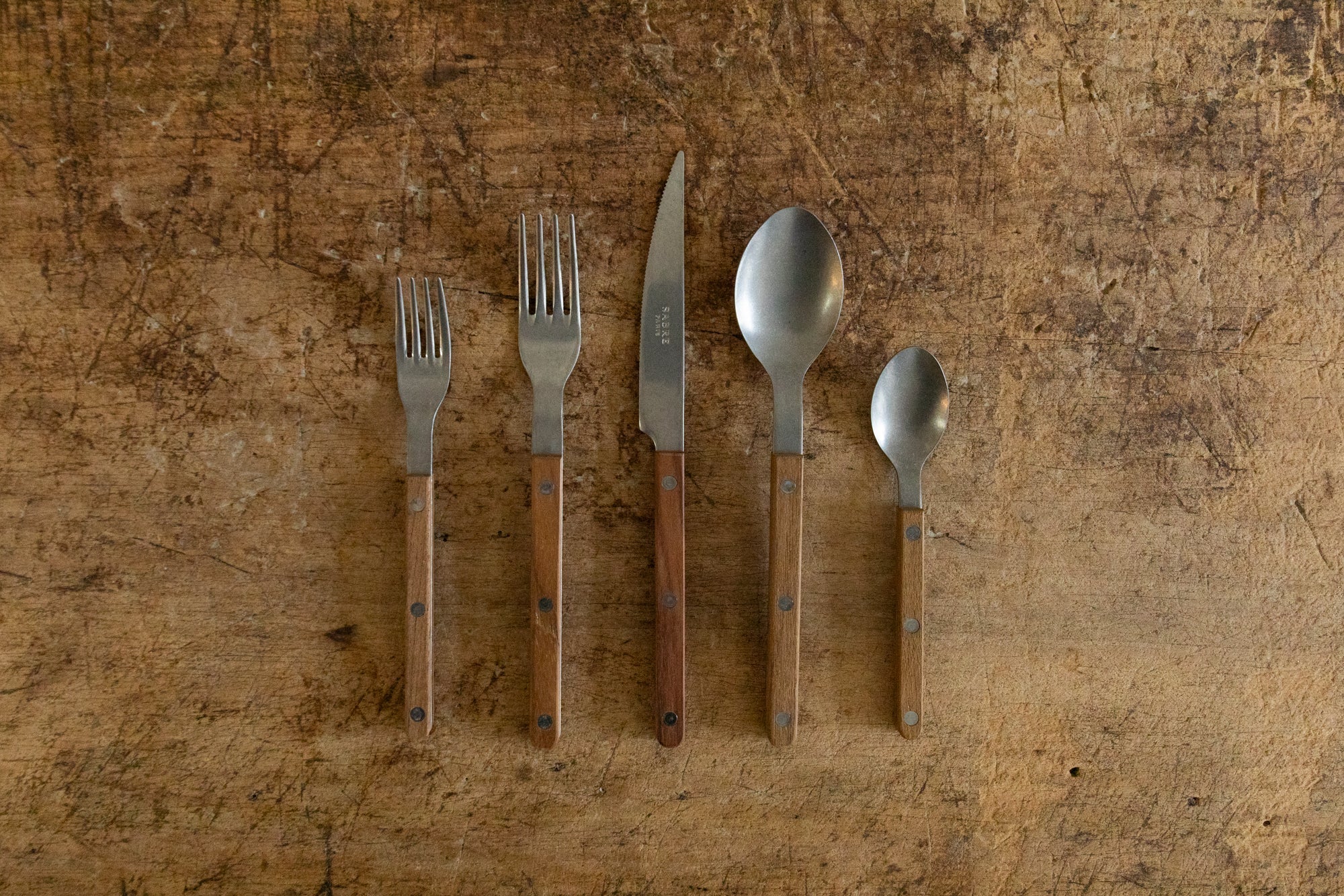 Teak Five Piece Flatware - Nickey Kehoe