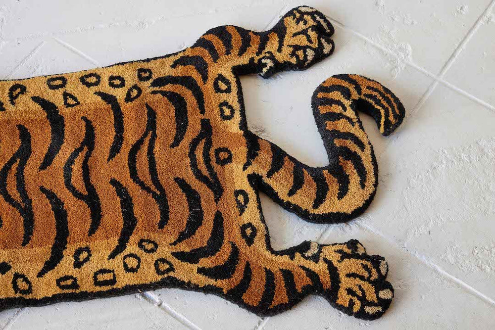 Authentic Tibetan Tiger Rug Carpet - Rectangle Shape