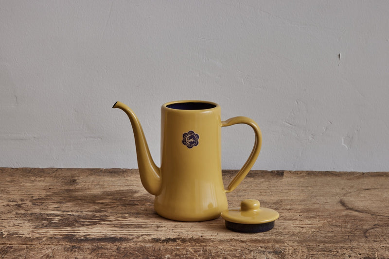 Tsukiusagi Enamel Slimpot Kettle, Yellow - Nickey Kehoe