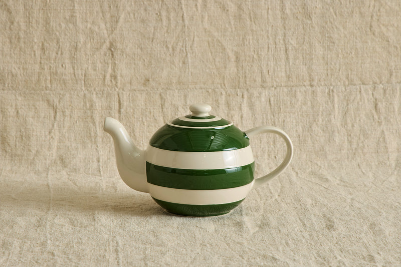 Striped Green Teapot
