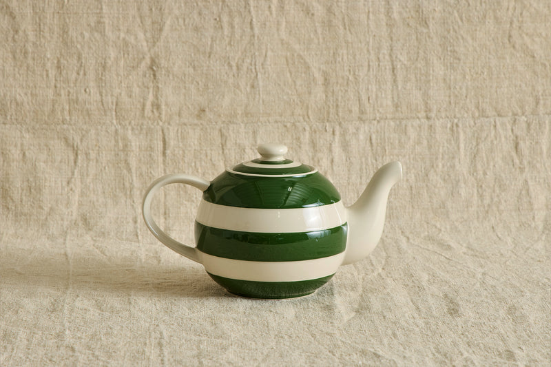 Striped Green Teapot